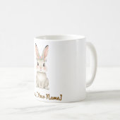 Hübscher Hasenbecher als Geschenk für Mama Kaffeetasse (VorderseiteRechts)