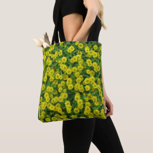Hübscher Haufen kleiner gelber Wildblumen Tasche