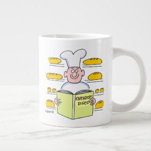 Hübscher, hausgemachter Brotbacken-Cartoon Jumbo-Tasse