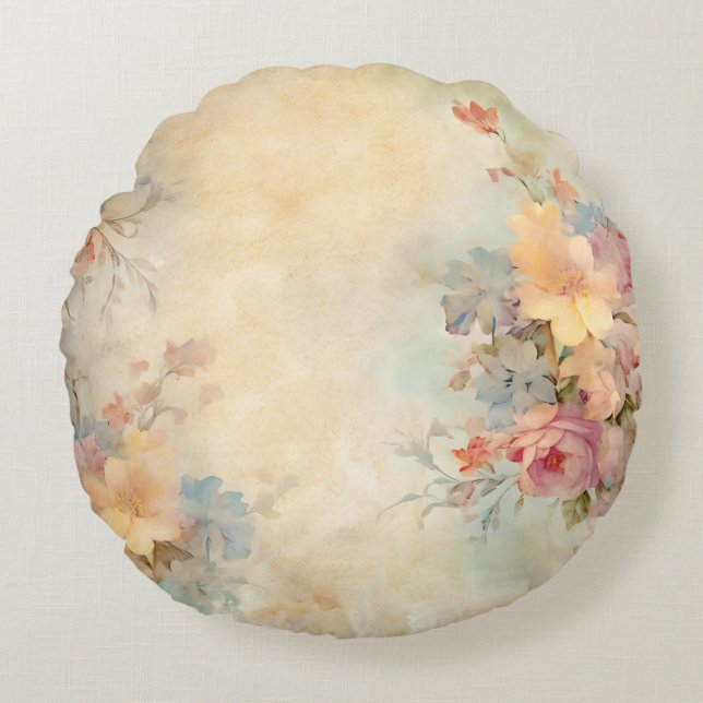 Hübscher Hazy Spring Wildblumen Florals von Ava Rundes Kissen (Vorderseite)