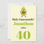 Hübscher, heiliger Guacamole-Pun, 40. Party Einladung (Vorderseite)