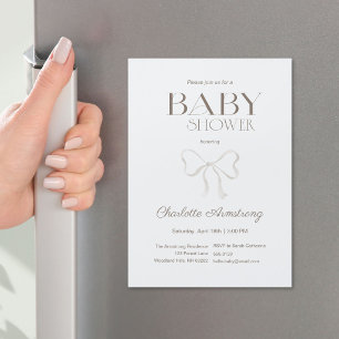 Hübscher hell staubblauer Schick-Bogen Baby-Junge- Magnetkarte