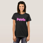 Hübscher hellrosa Text bläst Frauen T-Shirt (Vorne ganz)