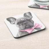 Hübscher Hengst mit rosa Bug Getränkeuntersetzer (Linke Seite)