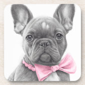 Hübscher Hengst mit rosa Bug Getränkeuntersetzer (Vorderseite)