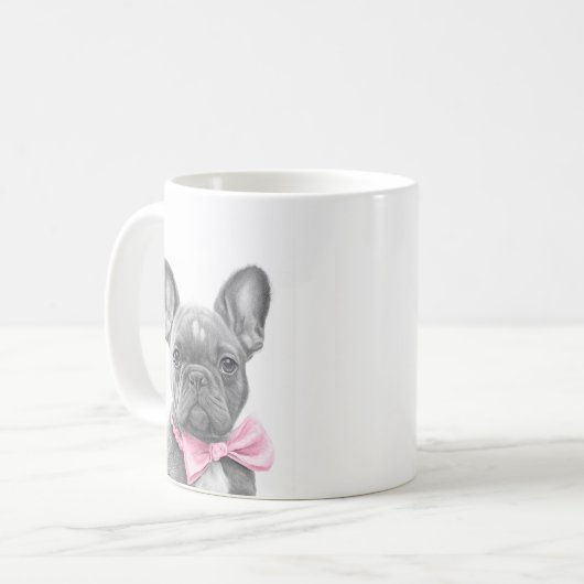 Hübscher Hengst mit rosa Bug Kaffeetasse (Vorderseite Links)