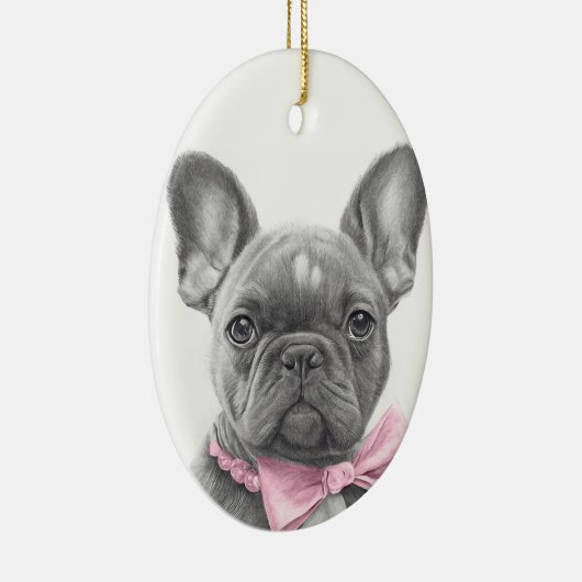 Hübscher Hengst mit rosa Bug Keramik Ornament (Rechts)