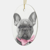 Hübscher Hengst mit rosa Bug Keramik Ornament (Links)