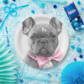 Hübscher Hengst mit rosa Bug Pappteller (Party)