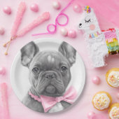 Hübscher Hengst mit rosa Bug Pappteller (Party)