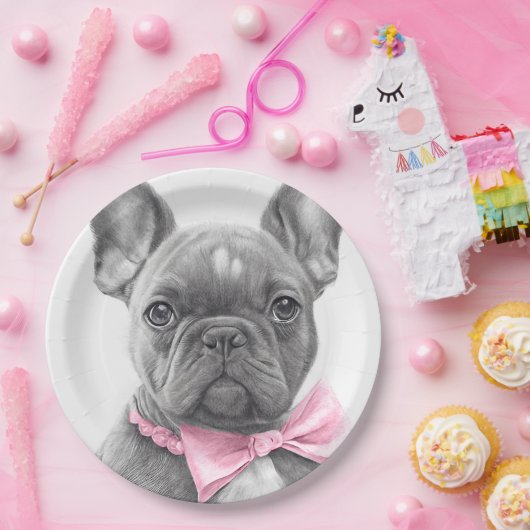 Hübscher Hengst mit rosa Bug Pappteller (Party)