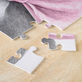 Hübscher Hengst mit rosa Bug Puzzle (Seite)