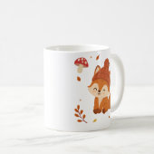 Hübscher Herbst-Fuchs-Wasserfarbe-Kaffee Kaffeetasse (VorderseiteRechts)
