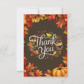 Hübscher Herbstfall Dankeskarte (Vorderseite)