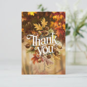 Hübscher Herbstfall Dankeskarte (Stehend Vorderseite)