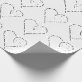 Hübscher herzförmiger Text Katzenmutter Geschenkpapier (Ecke)