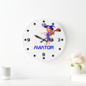 Hübscher Hexenaviator anpassbar Große Wanduhr (Zuhause)