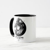 Hübscher Hexenzauber und Schwarze Katze Wicca Spel Tasse (Vorderseite Links)