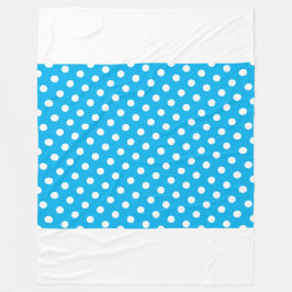 Hübscher Himmelsblau - Streifen Polka Dots Fleecedecke
