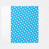 Hübscher Himmelsblau - Streifen Polka Dots Fleecedecke (Vorderseite (Horizontal))