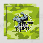 Hübscher Hobbyheber; hellgrüne Camouflage, Tarnung Einladung (Vorne/Hinten)