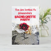 Hübscher Hochzeitsgürtel Junggeselinnen-Abschied Einladung (Stehend Vorderseite)