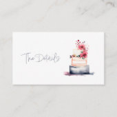 Hübscher Hochzeitskuchen Begleitkarte (Vorderseite)