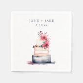 Hübscher Hochzeitskuchen Serviette (Vorderseite)