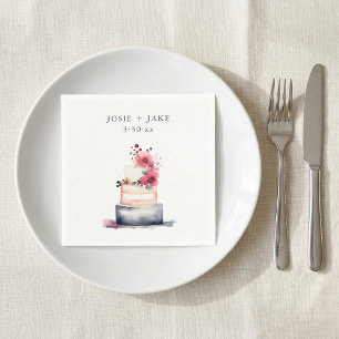 Hübscher Hochzeitskuchen Serviette