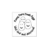 Hübscher Hof Niedlich Happy Lächeln Eier /2 Gummi  Gummistempel (Prägung)