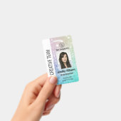 Hübscher holografischer Glitzer Girly Glamour Ausweis (Handheld)