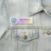 Hübscher holografischer Glitzer Girly Glamour Namensschild (Beispiel)