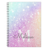 Hübscher holografischer Glitzer Girly Glamour Notizblock (Vorderseite)