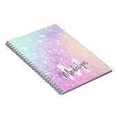 Hübscher holografischer Glitzer Girly Glamour Notizblock (Rechte Seite)