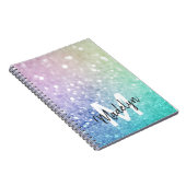 Hübscher holografischer Glitzer Girly Glamour Notizblock (Rechte Seite)