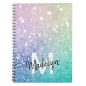 Hübscher holografischer Glitzer Girly Glamour Notizblock (Vorderseite)