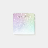 Hübscher holografischer Glitzer Girly Glamour Post-it Klebezettel (Vorderseite)