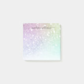 Hübscher holografischer Glitzer Girly Glamour Post-it Klebezettel (Vorderseite)