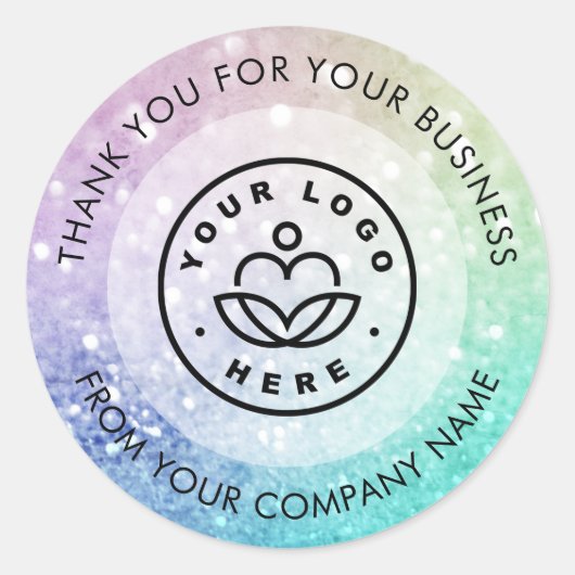 Hübscher holografischer Glitzer Girly Glamour Runder Aufkleber (Vorderseite)