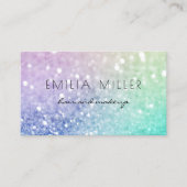 Hübscher holografischer Glitzer Girly Glamour Visitenkarte (Vorderseite)