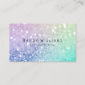 Hübscher holografischer Glitzer Girly Glamour Visitenkarte (Vorderseite)