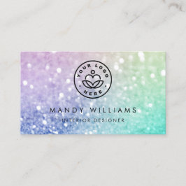 Hübscher holografischer Glitzer Girly Glamour Visitenkarte