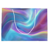 Hübscher Holografischer Personalisierter Glückwuns Große Geschenktüte (Rückseite)