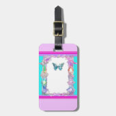 Hübscher Holografischer Schmetterling Gepäckträger Gepäckanhänger (Vorderseite vertikal)
