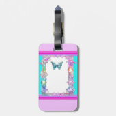Hübscher Holografischer Schmetterling Gepäckträger Gepäckanhänger (Rückseite vertikal)