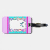 Hübscher Holografischer Schmetterling Gepäckträger Gepäckanhänger (Rückseite horizontal)