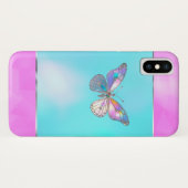Hübscher Holografischer Silver Butterfly iPhone X Case-Mate iPhone Hülle (Rückseite (Horizontal))
