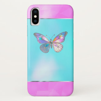 Hübscher Holografischer Silver Butterfly iPhone X Case-Mate iPhone Hülle