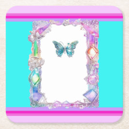 Hübscher Holographic Butterfly Paper Untersetzer A