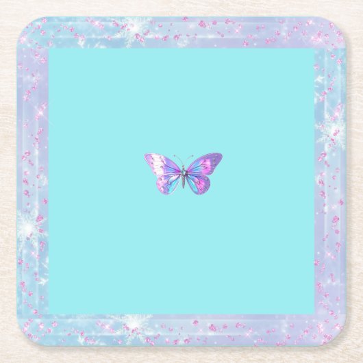 Hübscher Holographic Butterfly Paper Untersetzer A (Vorderseite)